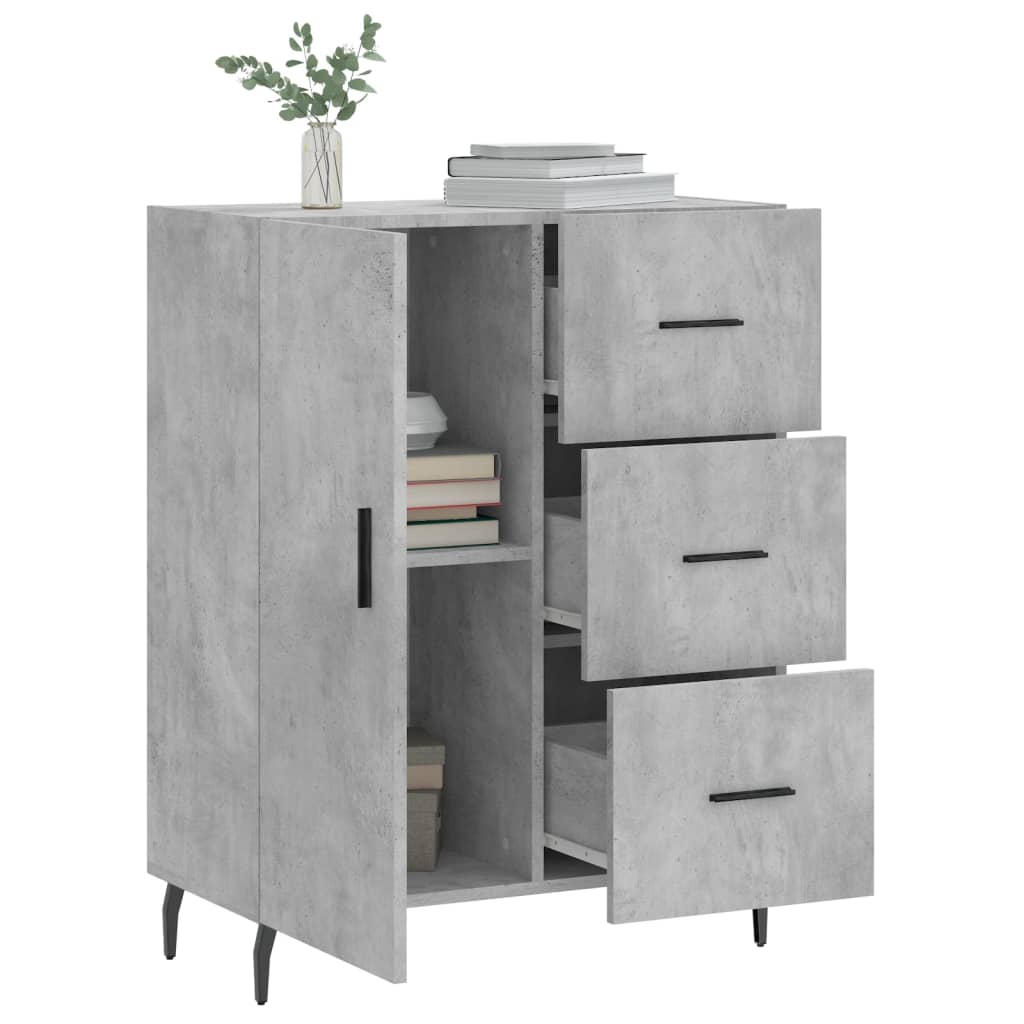 Sideboard Betongrau 69,5x34x90 cm Holzwerkstoff
