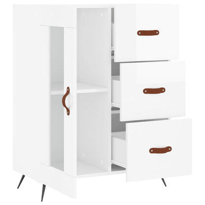 Sideboard Hochglanz-Weiß 69,5x34x90 cm Holzwerkstoff