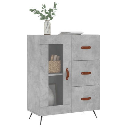 Skænk Beton Grå 69,5x34x90 cm Træ Materiale