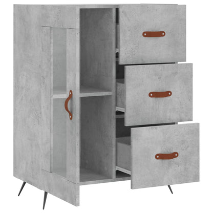 Skænk Beton Grå 69,5x34x90 cm Træ Materiale