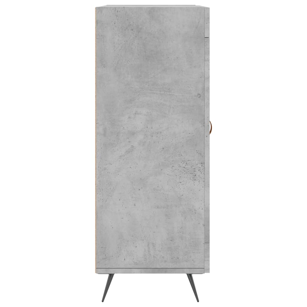 Skænk Beton Grå 69,5x34x90 cm Træ Materiale