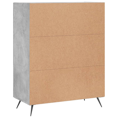 Skænk Beton Grå 69,5x34x90 cm Træ Materiale