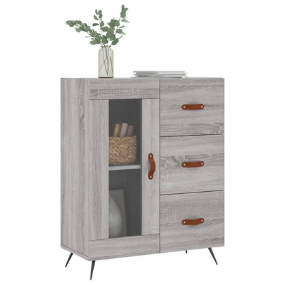 Skænk Grå Sonoma 69,5x34x90 cm Træmateriale