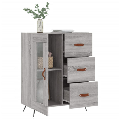 Skænk Grå Sonoma 69,5x34x90 cm Træmateriale