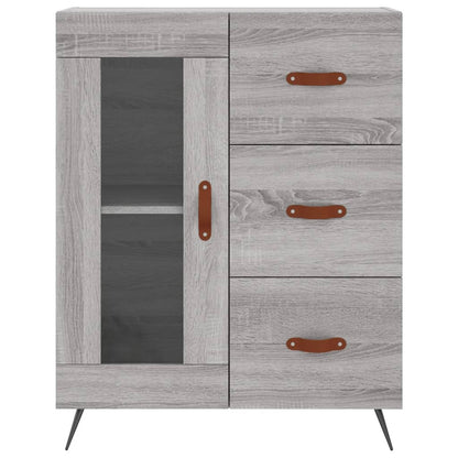 Skænk Grå Sonoma 69,5x34x90 cm Træmateriale
