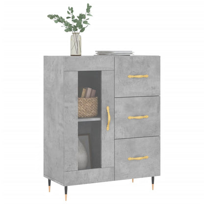 Sideboard Betongrau 69,5x34x90 cm Holzwerkstoff