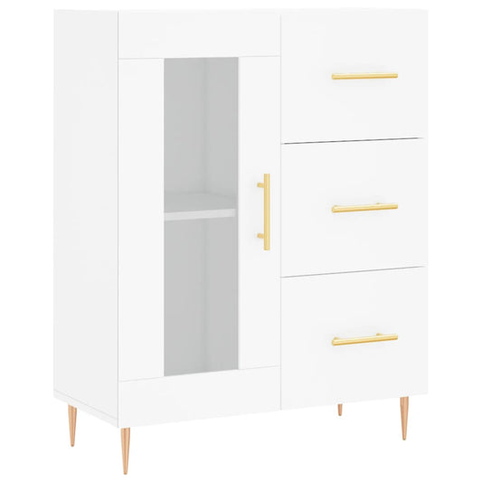Skænk Hvid 69,5x34x90 cm Træ Materiale