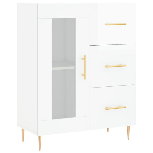 Sideboard Hochglanz-Weiß 69,5x34x90 cm Holzwerkstoff