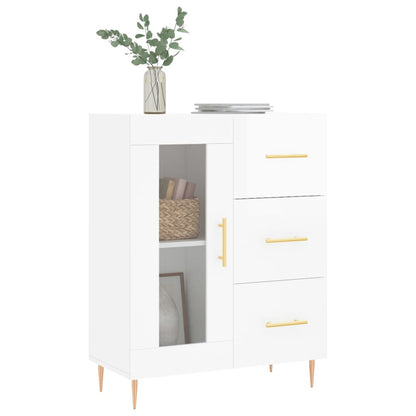 Sideboard Hochglanz-Weiß 69,5x34x90 cm Holzwerkstoff