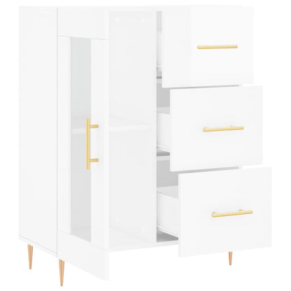 Sideboard Hochglanz-Weiß 69,5x34x90 cm Holzwerkstoff