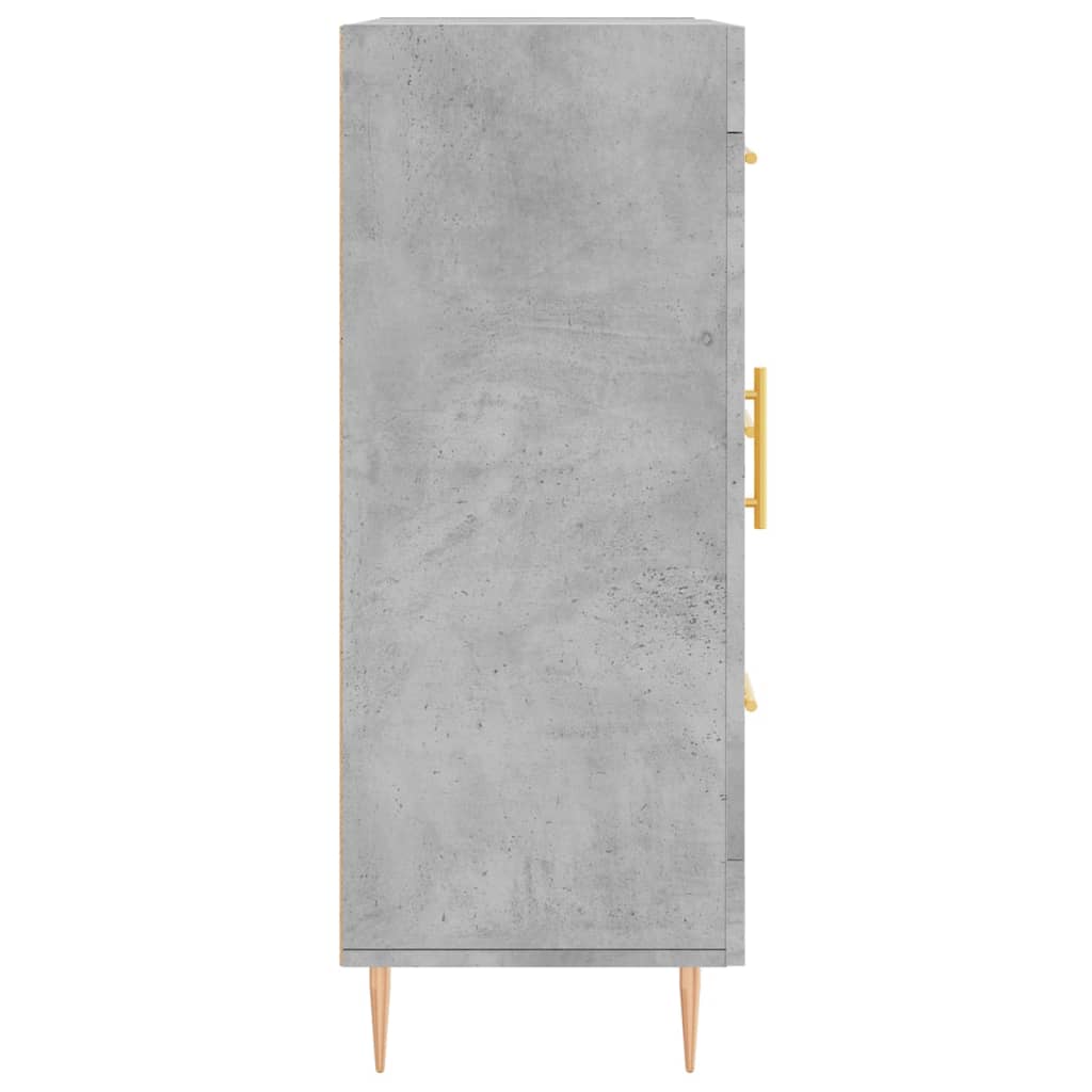 Skænk Beton Grå 69,5x34x90 cm Træ Materiale