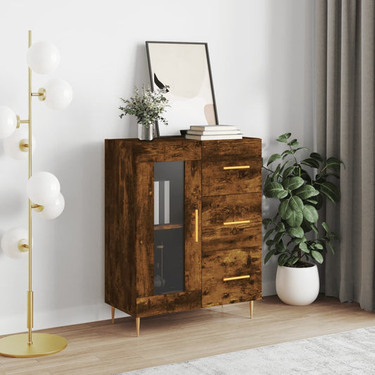 Skænk røget eg 69,5x34x90 cm træmateriale