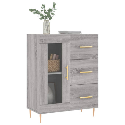 Skænk Grå Sonoma 69,5x34x90 cm Træmateriale