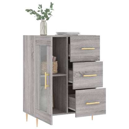 Skænk Grå Sonoma 69,5x34x90 cm Træmateriale