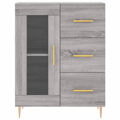 Skænk Grå Sonoma 69,5x34x90 cm Træmateriale