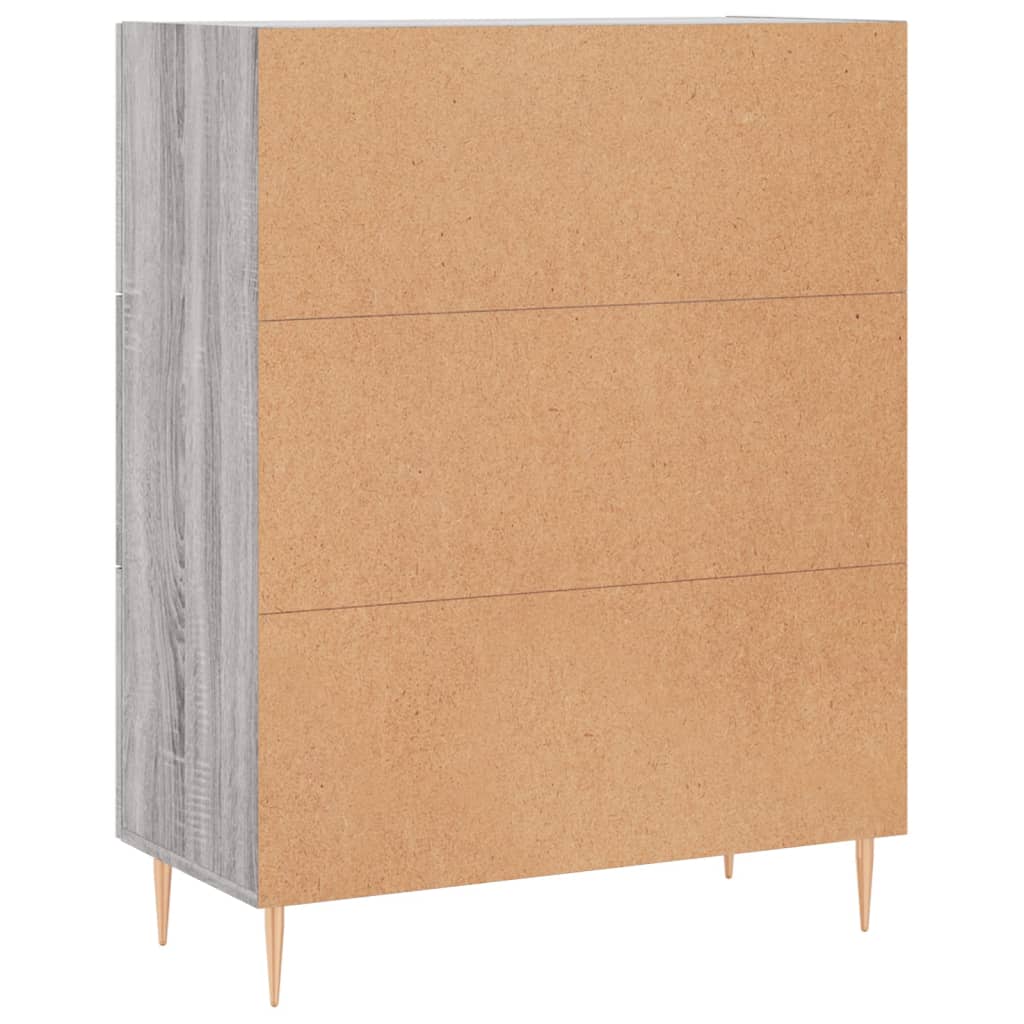 Skænk Grå Sonoma 69,5x34x90 cm Træmateriale