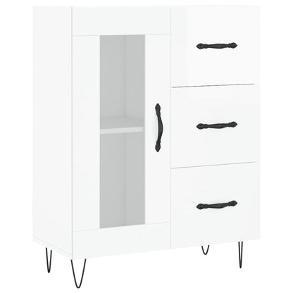 Sideboard Hochglanz-Weiß 69,5x34x90 cm Holzwerkstoff