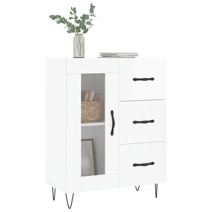 Sideboard Hochglanz-Weiß 69,5x34x90 cm Holzwerkstoff