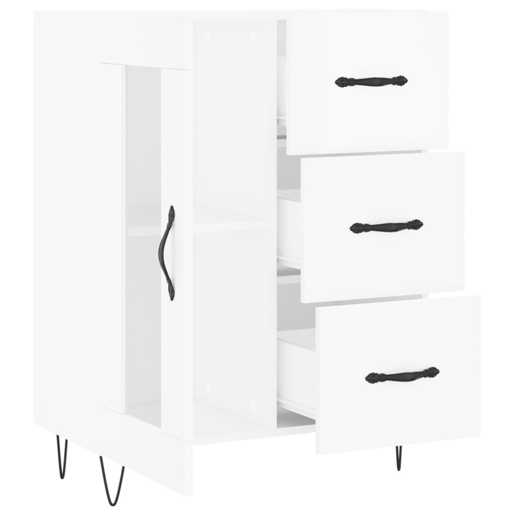 Sideboard Hochglanz-Weiß 69,5x34x90 cm Holzwerkstoff