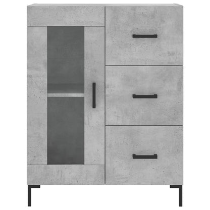 Skænk Beton Grå 69,5x34x90 cm Træ Materiale