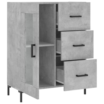 Skænk Beton Grå 69,5x34x90 cm Træ Materiale
