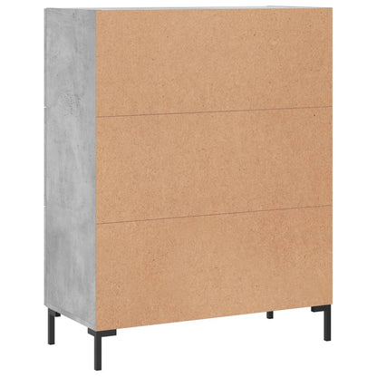 Skænk Beton Grå 69,5x34x90 cm Træ Materiale
