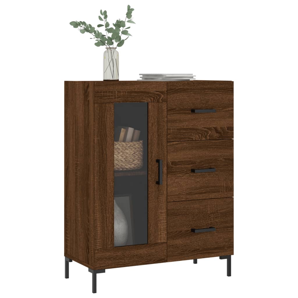 Skænk Brun Eg Look 69,5x34x90 cm Træmateriale