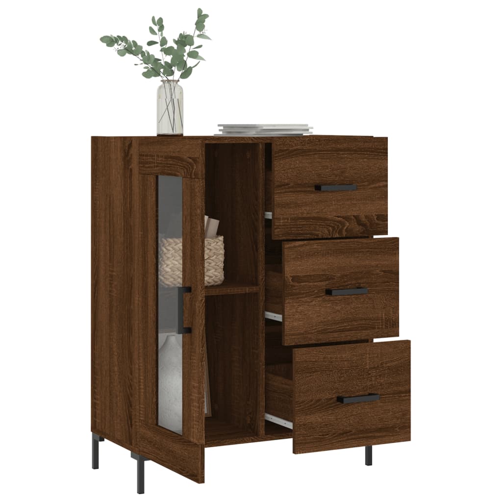 Skænk Brun Eg Look 69,5x34x90 cm Træmateriale