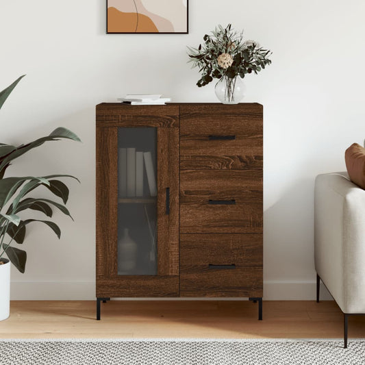 Sideboard Braun Eichen-Optik 69,5x34x90 cm Holzwerkstoff