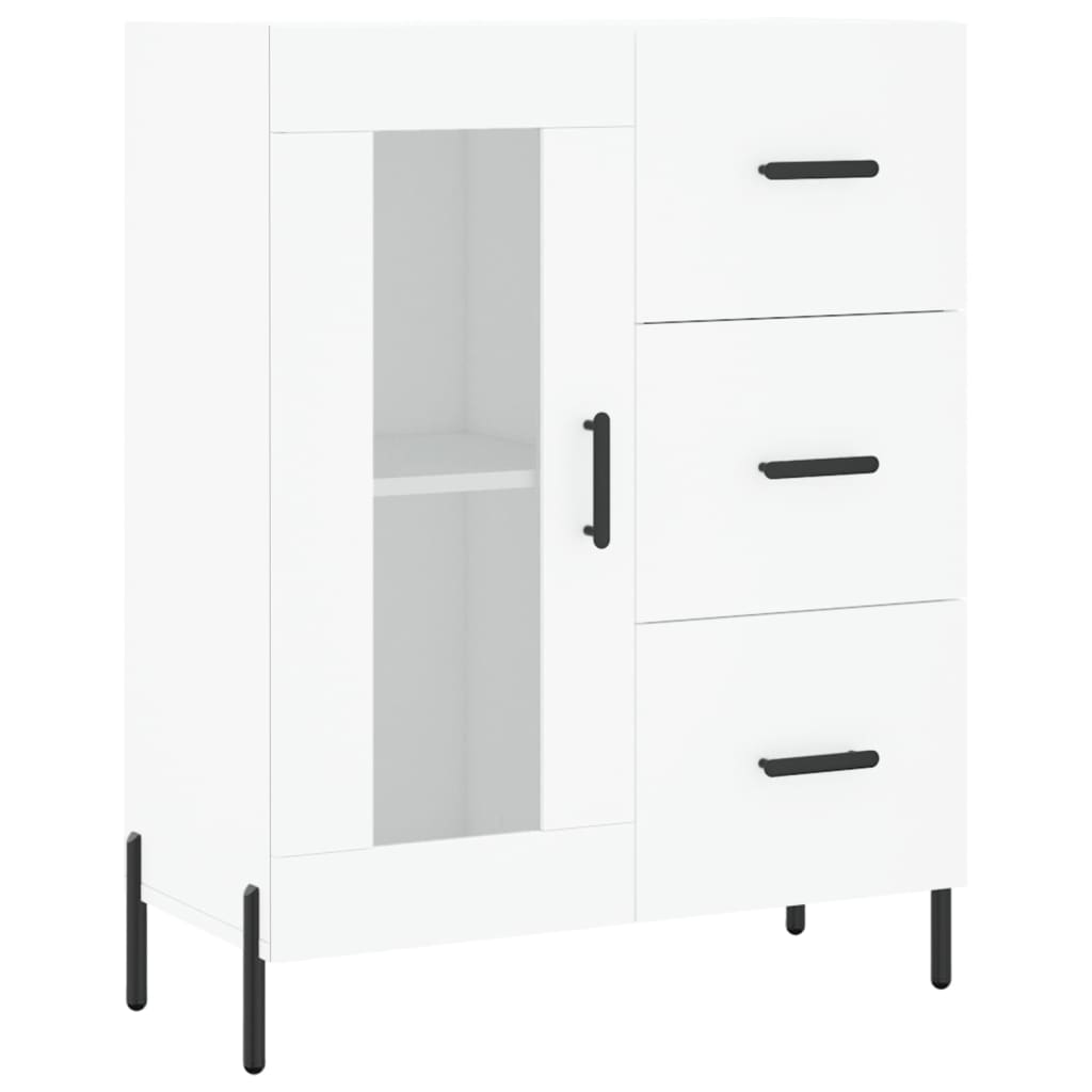 Skænk Hvid 69,5x34x90 cm Træ Materiale