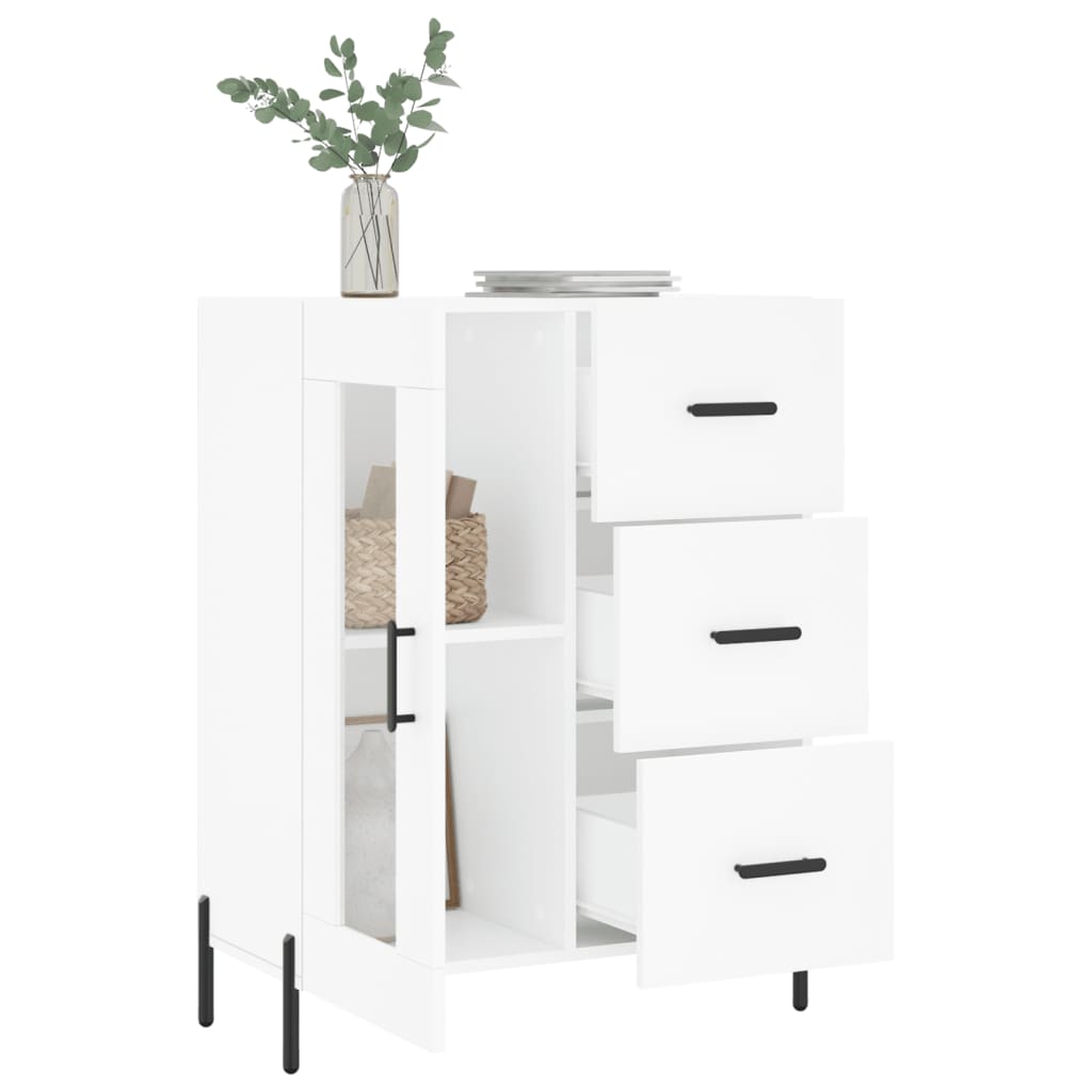 Skænk Hvid 69,5x34x90 cm Træ Materiale