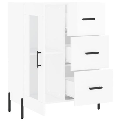 Sideboard Hochglanz-Weiß 69,5x34x90 cm Holzwerkstoff