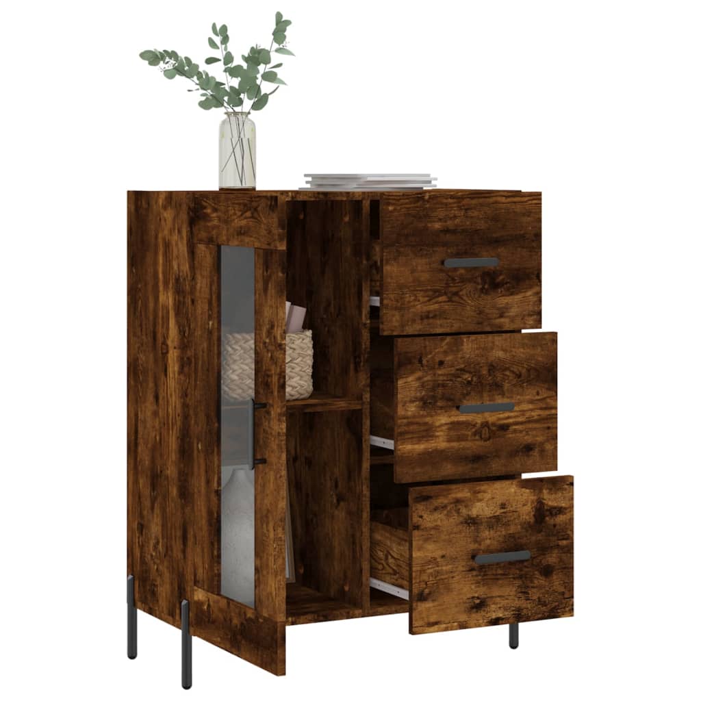 Skænk røget eg 69,5x34x90 cm træmateriale