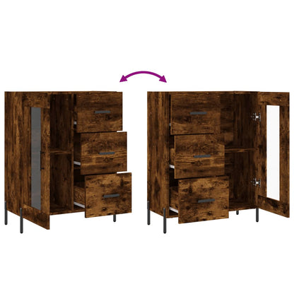 Skænk røget eg 69,5x34x90 cm træmateriale