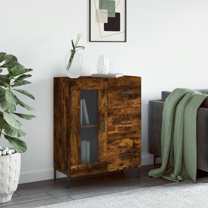 Skænk røget eg 69,5x34x90 cm træmateriale
