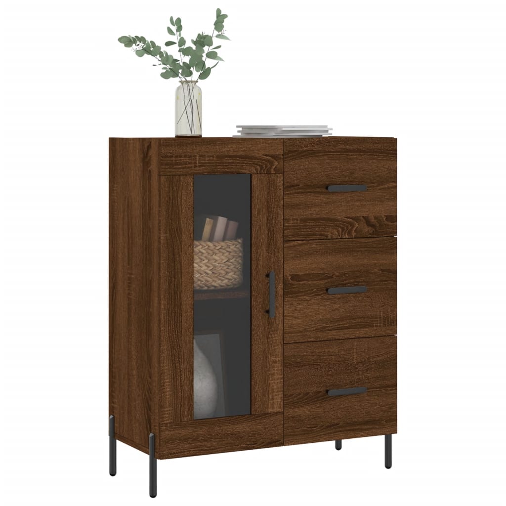 Sideboard Braun Eichen-Optik 69,5x34x90 cm Holzwerkstoff