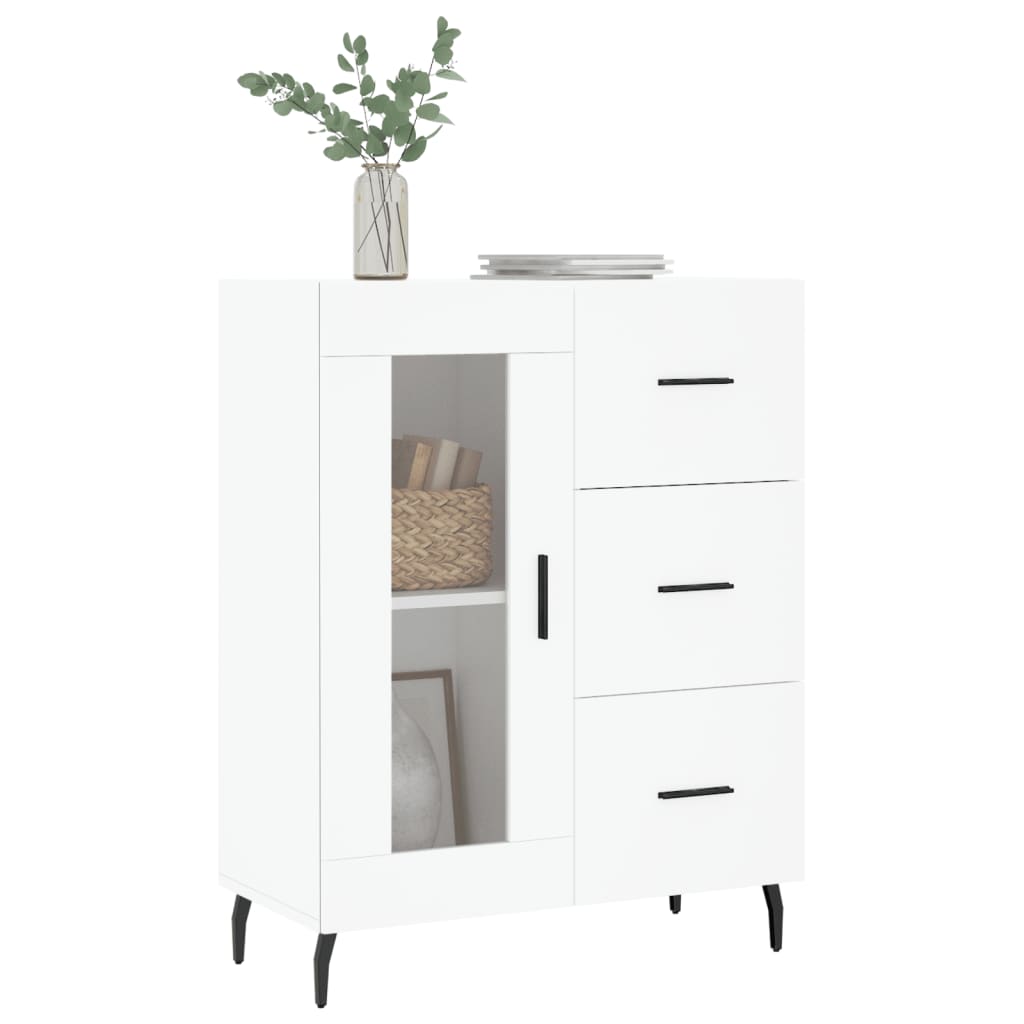 Skænk Hvid 69,5x34x90 cm Træ Materiale