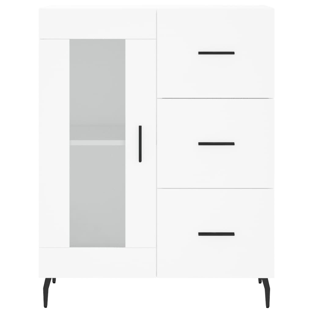Skænk Hvid 69,5x34x90 cm Træ Materiale