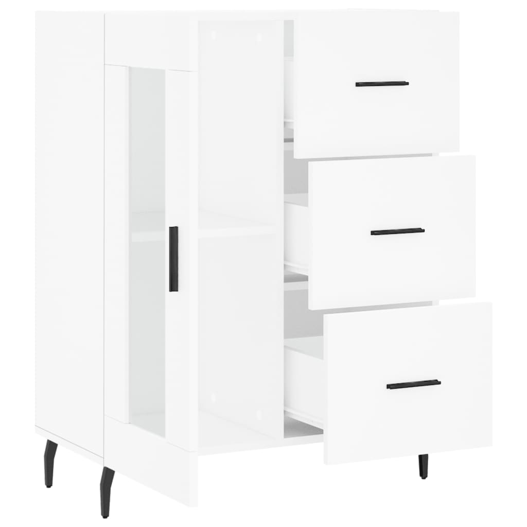 Skænk Hvid 69,5x34x90 cm Træ Materiale