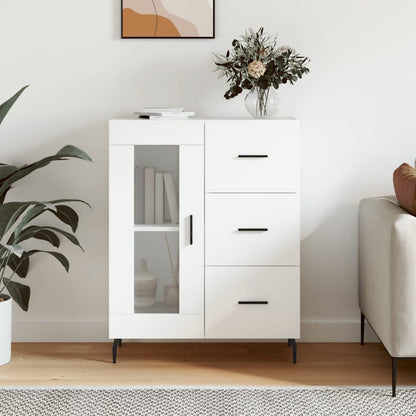 Skænk Hvid 69,5x34x90 cm Træ Materiale