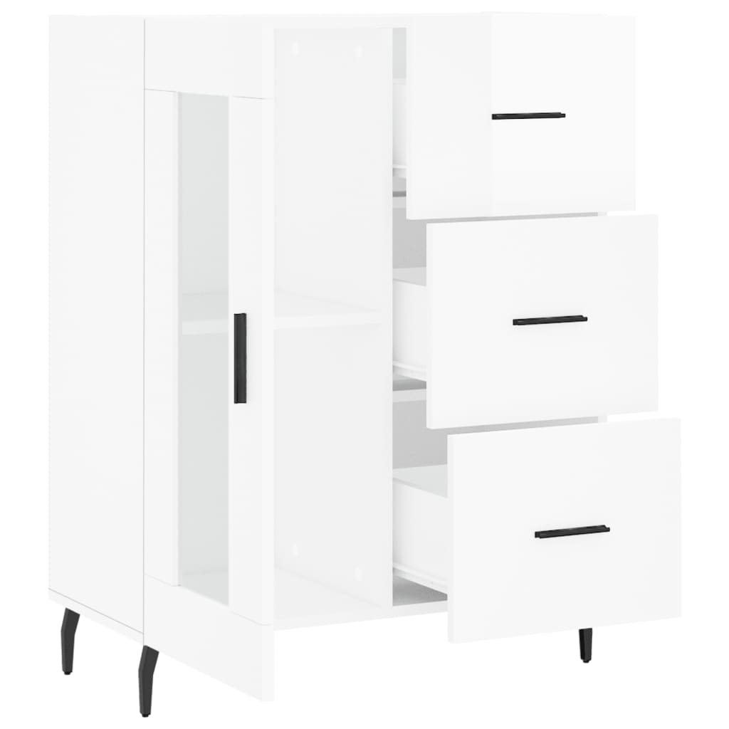 Sideboard Hochglanz-Weiß 69,5x34x90 cm Holzwerkstoff