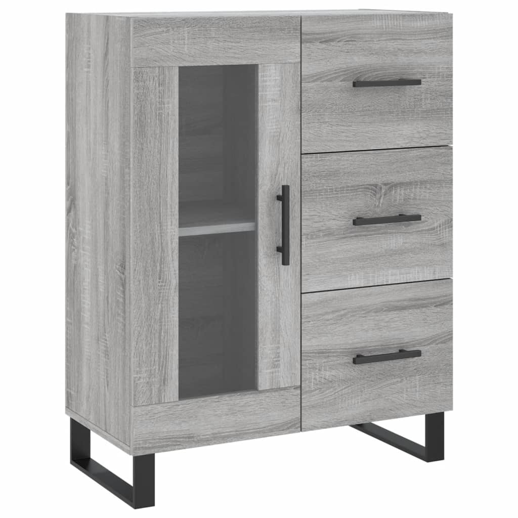 Skænk Grå Sonoma 69,5x34x90 cm Træmateriale