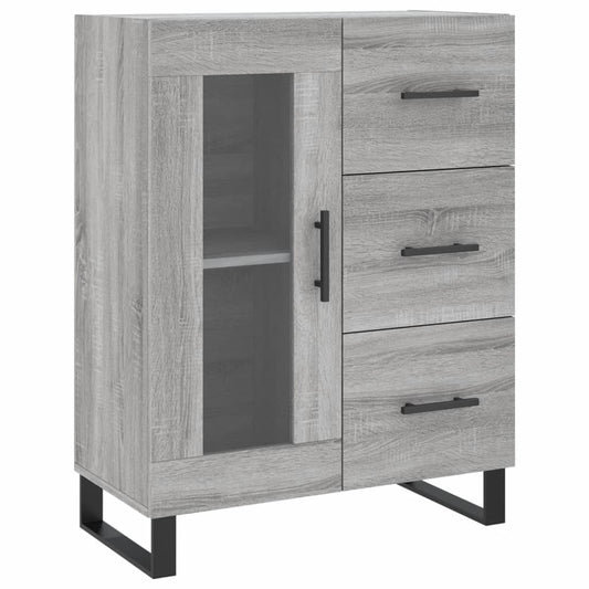 Skænk Grå Sonoma 69,5x34x90 cm Træmateriale