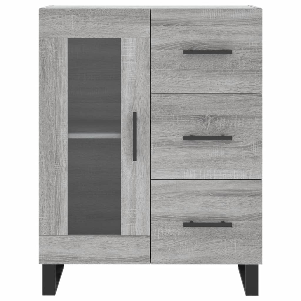 Skænk Grå Sonoma 69,5x34x90 cm Træmateriale