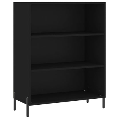Reol Sort 69,5x32,5x90 cm Træ Materiale