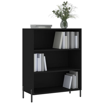 Reol Sort 69,5x32,5x90 cm Træ Materiale
