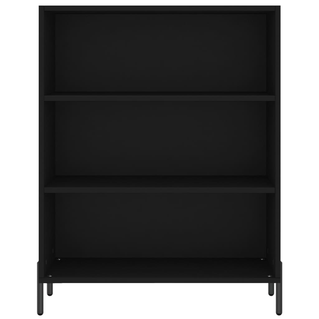 Reol Sort 69,5x32,5x90 cm Træ Materiale