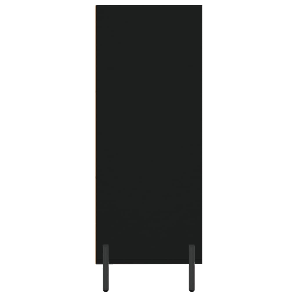Reol Sort 69,5x32,5x90 cm Træ Materiale