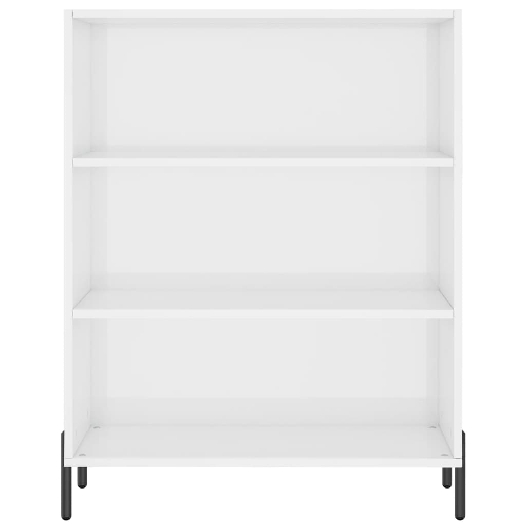 Regalschrank Hochglanz-Weiß 69,5x32,5x90 cm Holzwerkstoff