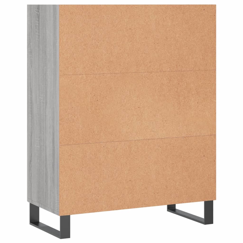 Reol Grå Sonoma 69,5x32,5x90 cm Træmateriale